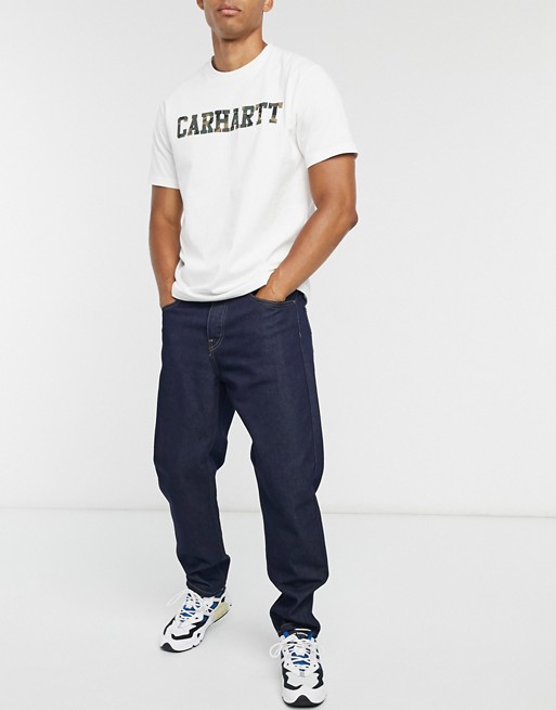 Carhartt WIP newel jean relaxed tapered fit in blue rinsed