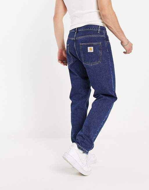 Carhartt WIP - Newel - Jeans affusolati comodi blu lavaggio stone wash, 3 di 4