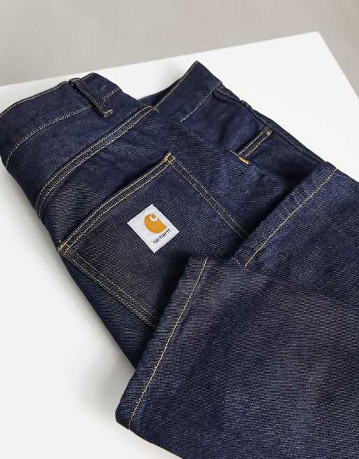 Carhartt WIP - Newel - Jeans affusolati comodi blu lavaggio unico, 3 di 4