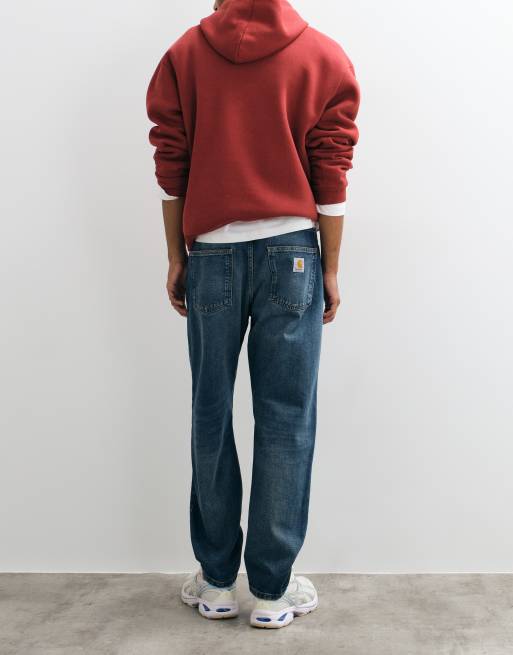 Carhartt WIP - Newel - Jeans comodi affusolati blu medio stone wash, 2 di 5