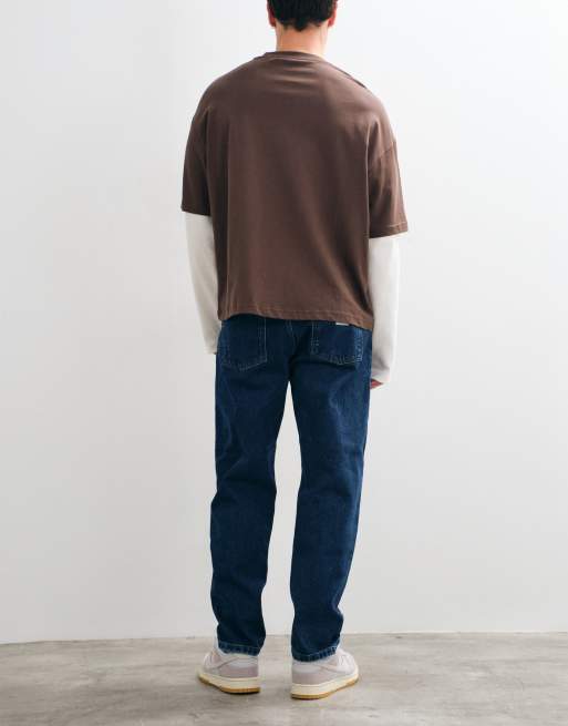 Carhartt WIP Newel jeans med afslappet tapered fit i mellemvask, 3 af 5