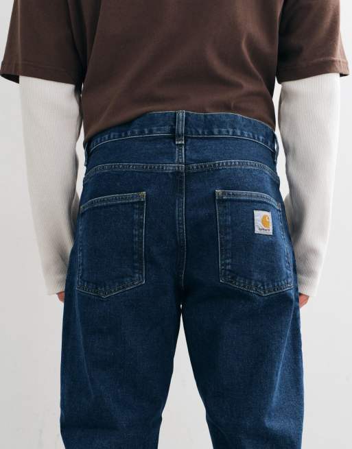 Carhartt WIP Newel jeans med afslappet tapered fit i mellemvask, 5 af 5