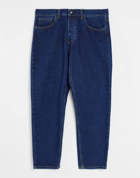Carhartt WIP newel relaxed taper jeans in blue stone wash