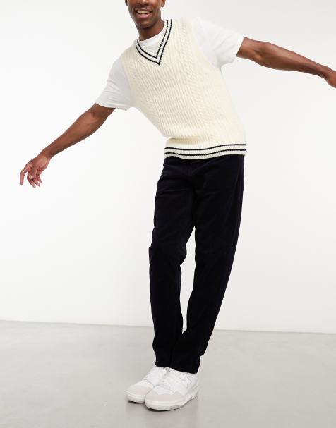 Carhartt WIP newel relaxed tapered corduroy trousers in navy - view 1