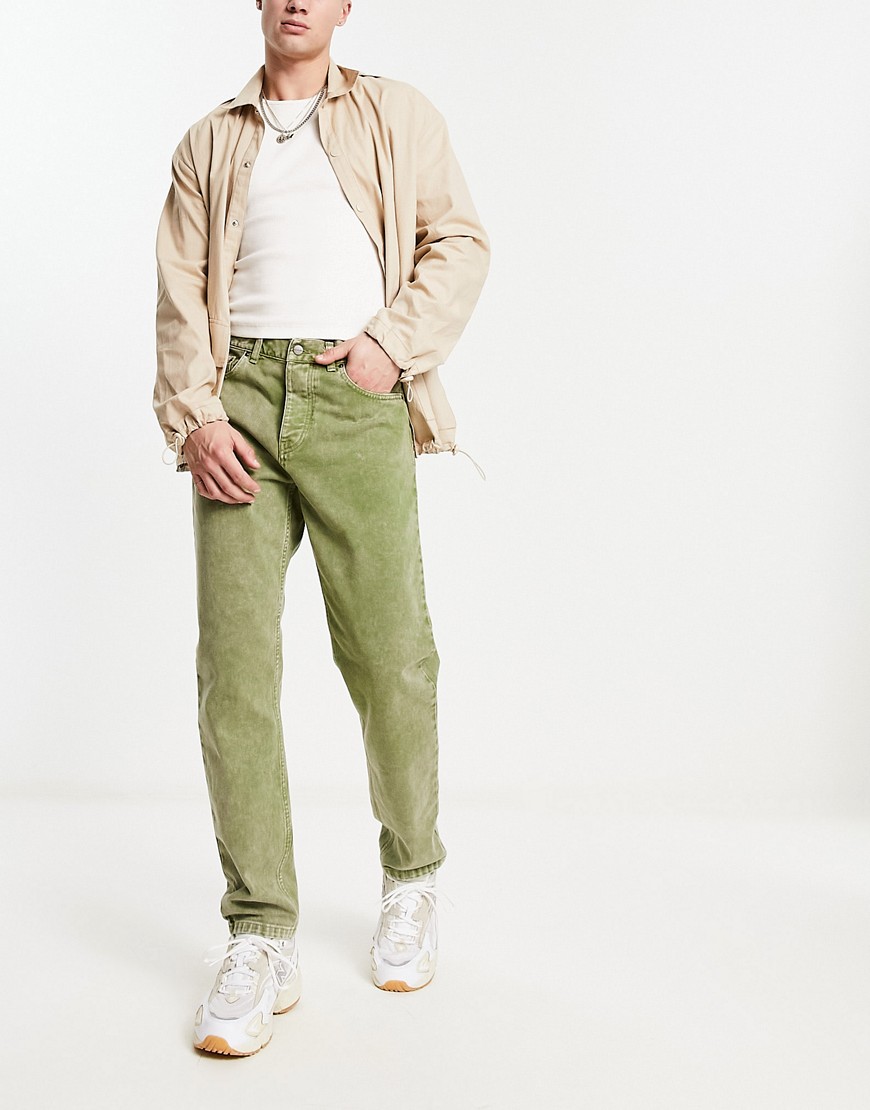 Carhartt WIP newel relaxed tapered fit jeans in green