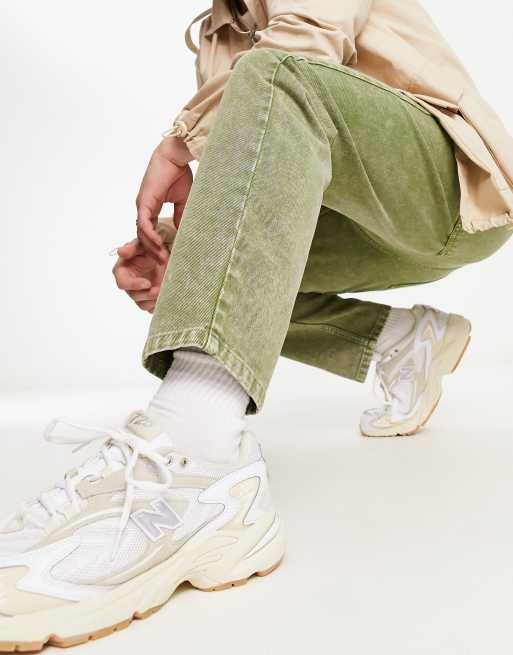 Carhartt WIP newel relaxed tapered fit jeans in green, 4 of 4