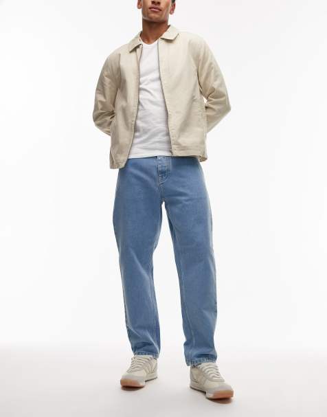 Carhartt WIP newel relaxed tapered fit jeans in light blue