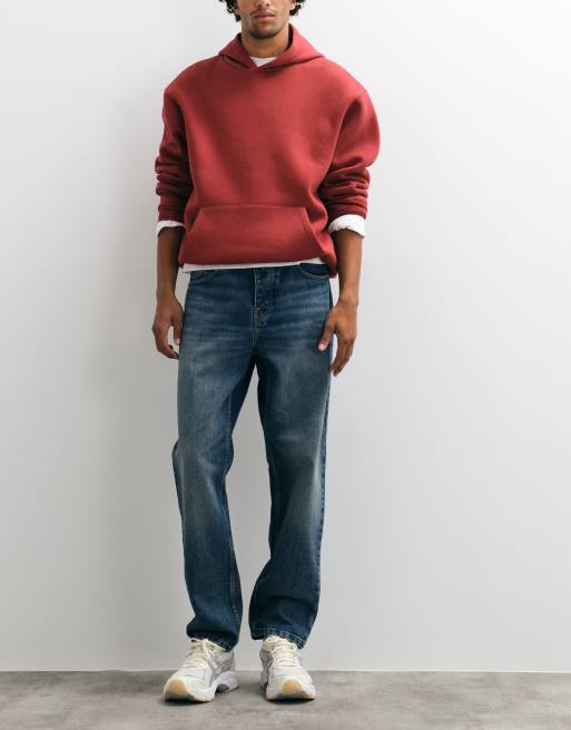 Carhartt WIP Newel relaxed tapered fit jeans in mid stonewash blue, 3 of 5