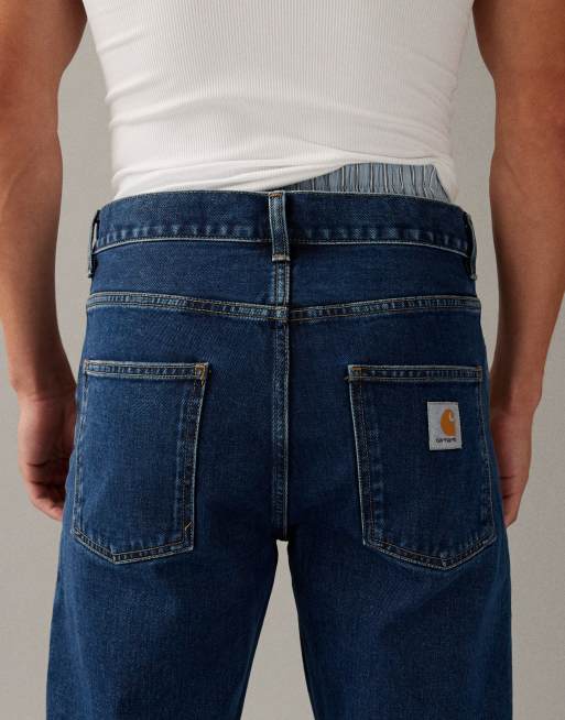 Carhartt WIP Newel relaxed tapered fit jeans in mid wash, 4 of 7