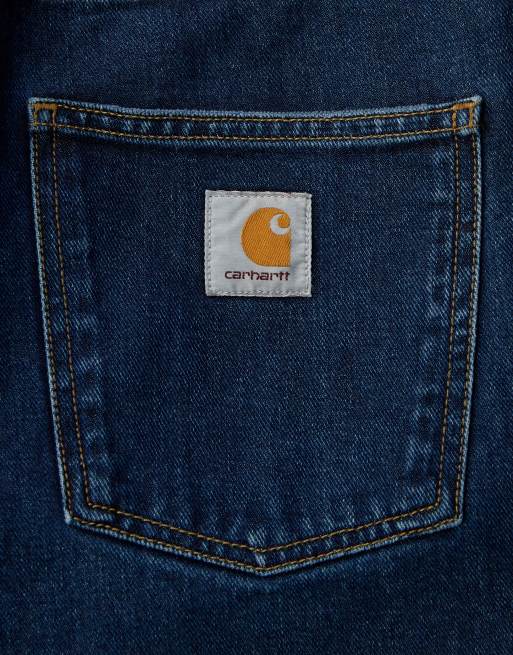 Carhartt WIP Newel relaxed tapered fit jeans in mid wash, 6 of 7