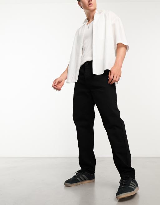Carhartt WIP newel relaxed tapered jeans in black