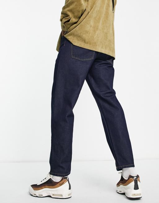 Carhartt WIP newel relaxed tapered jeans in blue rinse, 4 of 4