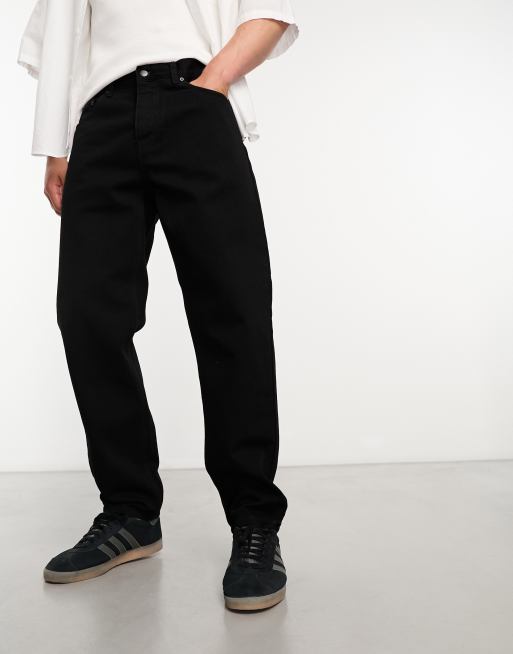 Carhartt WIP - Newel - Sorte afslappede tapered jeans, 4 af 4