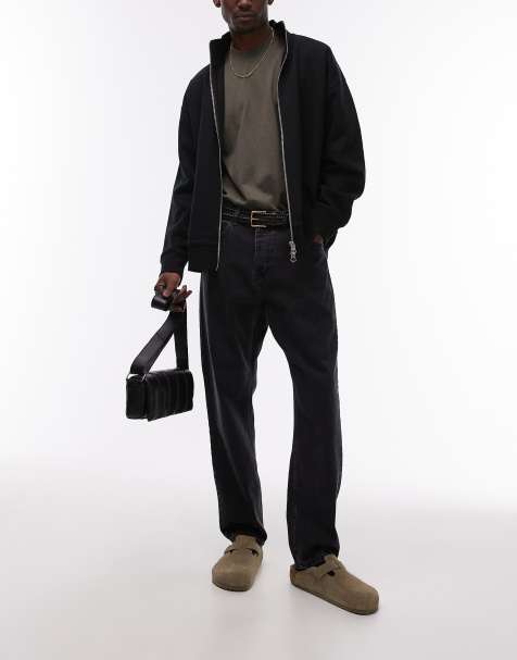 Carhartt WIP - Newel - Sorte afslappede tapered jeans - view 1