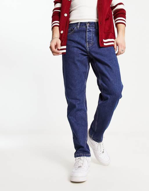 Carhartt WIP - Newel - Tapered jeans i blå stenvask i afslappet pasform, 2 af 4
