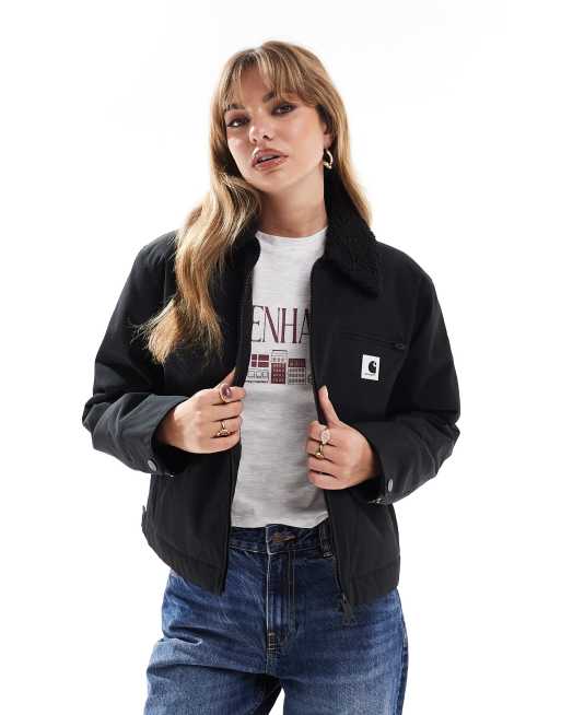 Carhartt WIP - Newkirk - Sort jakke med lynlås