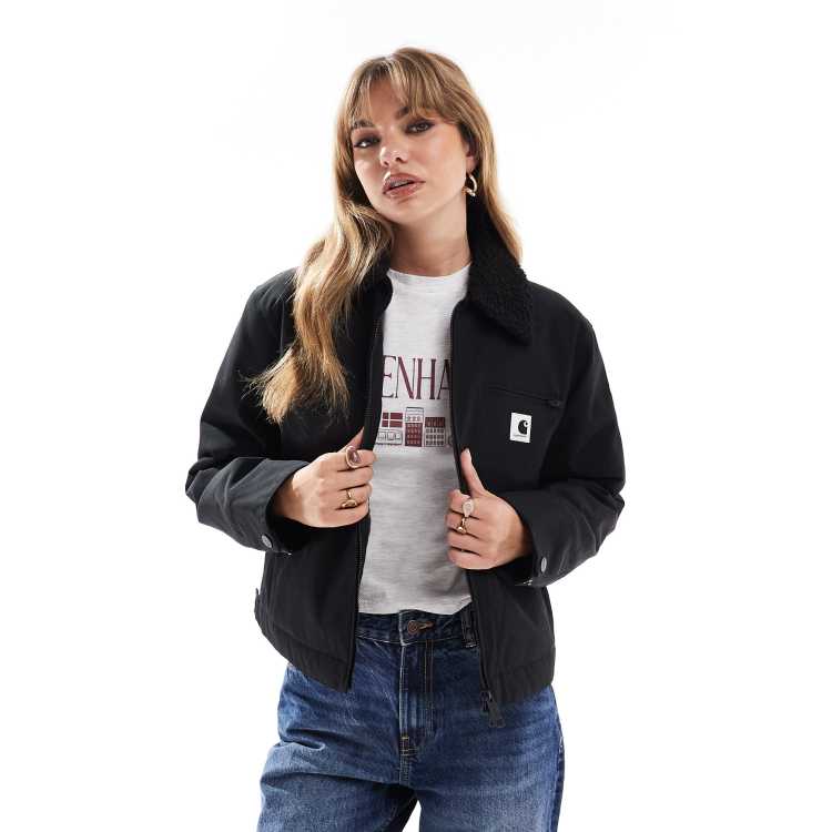 Carhartt WIP newkirk zip up jacket in black | ASOS