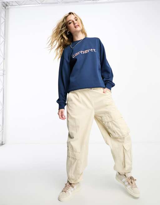 Carhartt WIP – Niebieska bluza z napisem