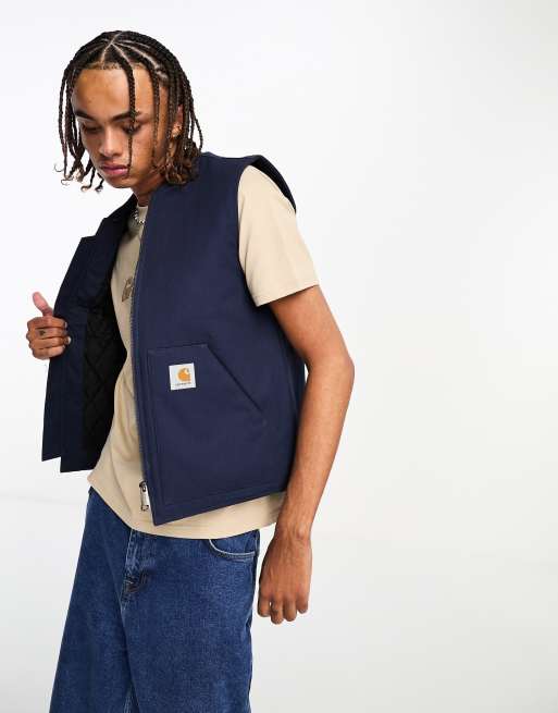 Carhartt WIP – Niebieski klasyczny bezrękawnik