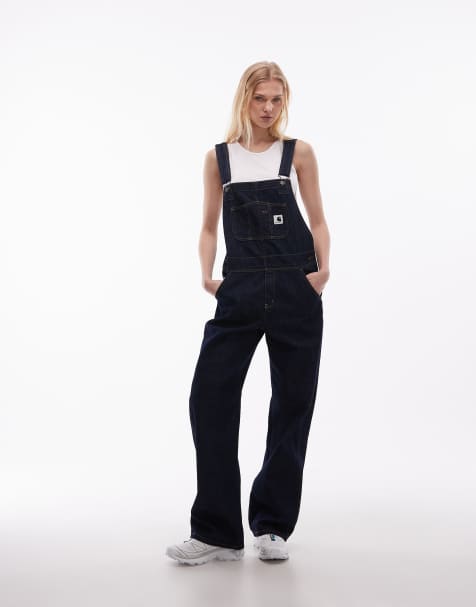 Carhartt WIP – Niebieskie jeansowe ogrodniczki - view 1