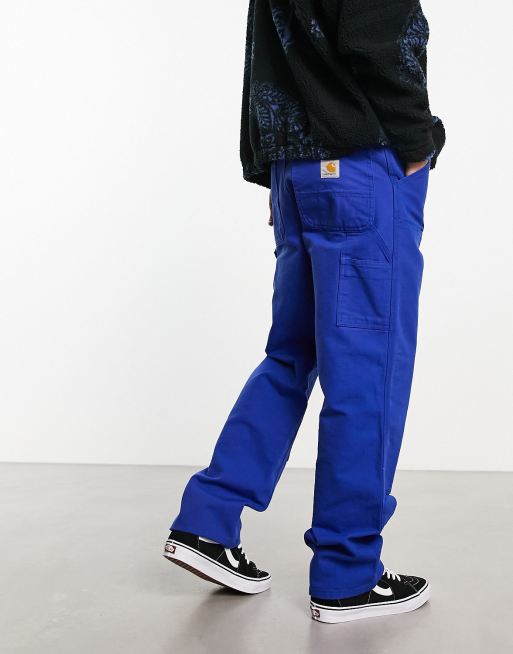 Carhartt WIP – Niebieskie spodnie z kieszeniami , 3 z 4