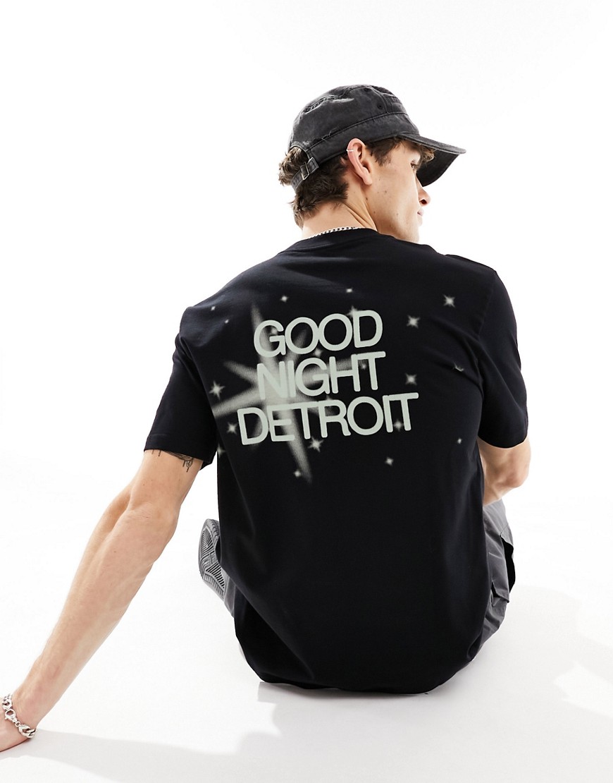 Carhartt WIP night night backprint t-shirt in black