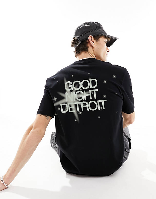 Carhartt WIP - night night backprint t-shirt in black