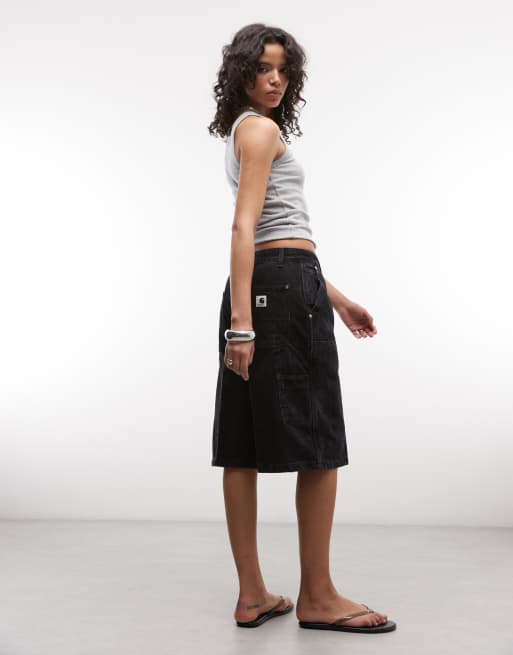 Carhartt WIP Nixon Double Knee relaxed fit shorts in dark snake camo, 3 of 5