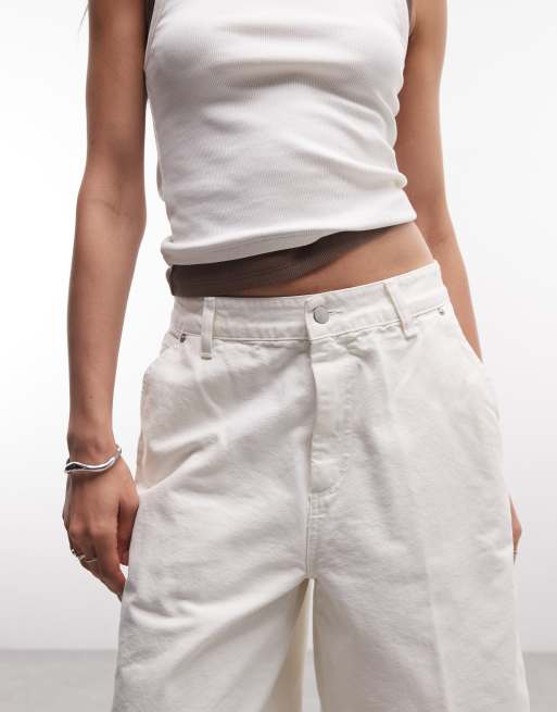 Carhartt WIP Nixon single knee relaxed fit denimshorts i vitt, 3 av 5