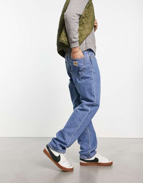 Carhartt WIP - Nolan - Forvaskede blå jeans med lige ben i afslappet pasform - view 1