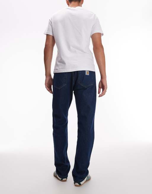Carhartt WIP - Nolan - Jeans dritti vestibilità comoda blu scuro , 3 di 5