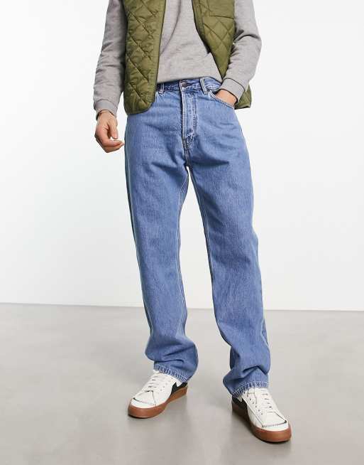 Carhartt WIP – Nolan – Niebieskie jeansy z prostymi nogawkami, 3 z 4