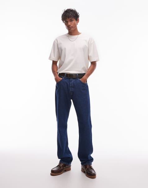 Carhartt WIP – Nolan – Niebieskie luźne jeansy z prostymi nogawkami - view 1