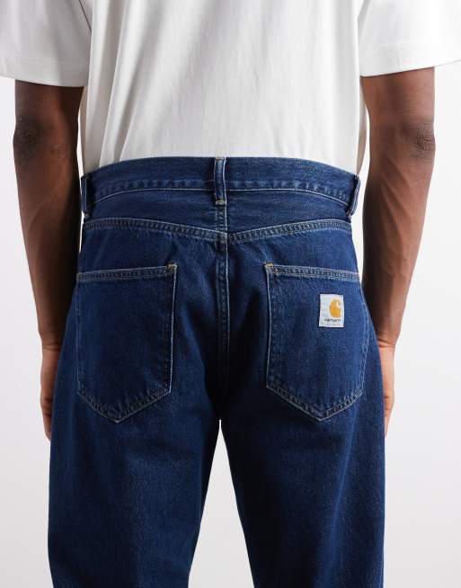 Carhartt WIP – Nolan – Niebieskie luźne jeansy z prostymi nogawkami, 4 z 5