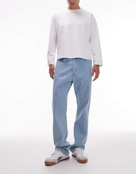 Carhartt WIP nolan relaxed straight leg jeans in light blue - view 1