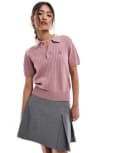 [Carhartt WIP] Carhartt WIP Norlina knitted polo top in pink S PINK