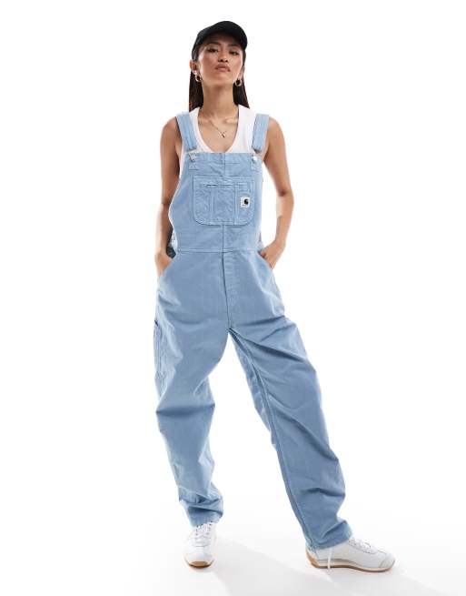 Carhartt WIP – Norris Bib – Blå hängselbyxor i denim