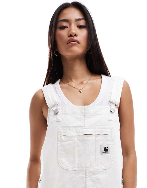 Carhartt WIP Norris bib denim overalls in off-white | ASOS
