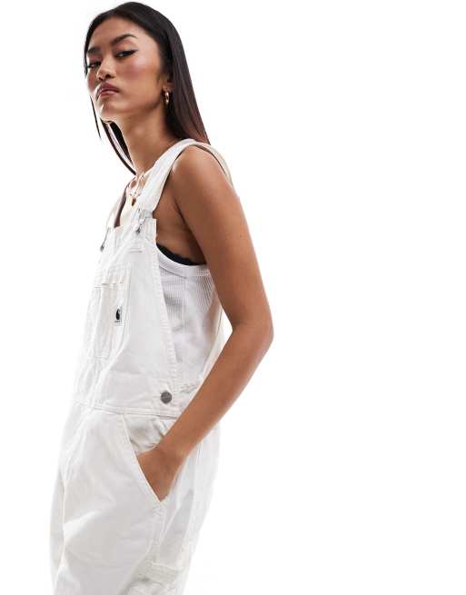 Carhartt WIP Norris bib denim overalls in off-white | ASOS