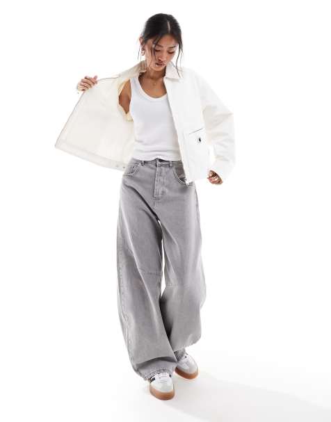 Carhartt WIP - Norris - Giacca di jeans bianca con chiusura con zip - view 1