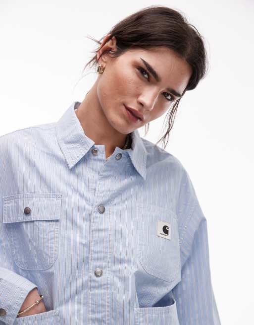 Carhartt WIP Nota jacket in light blue stripe | ASOS