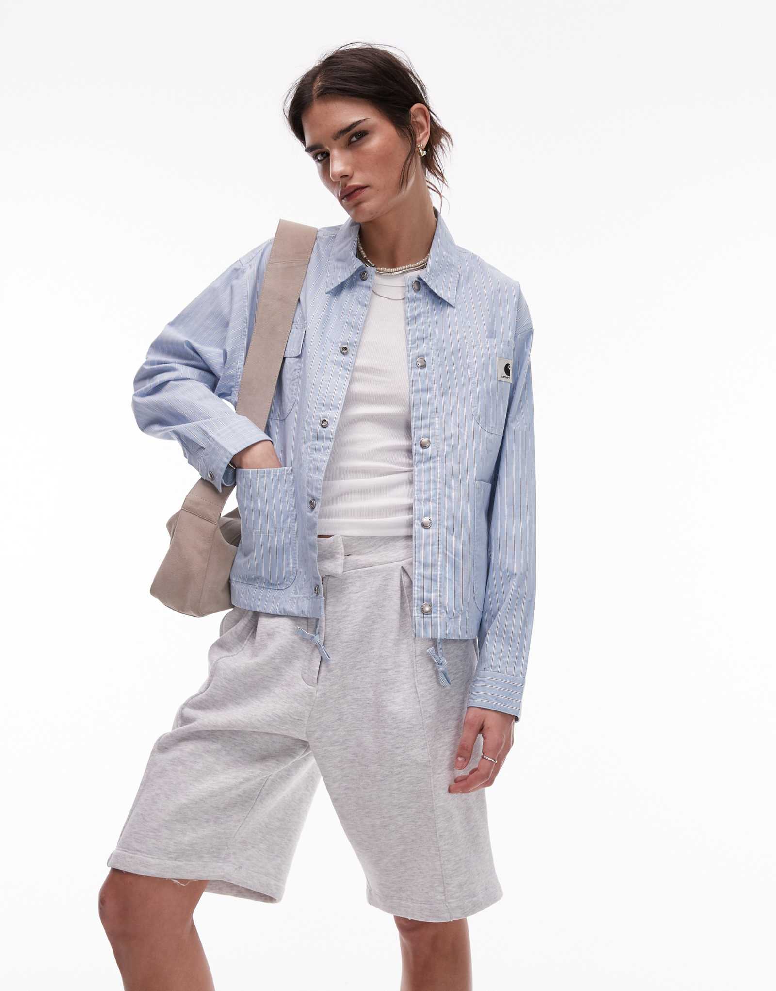 Куртка Carhartt WIP Nota светло-голубого цвета