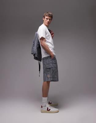 Carhartt WIP - Notus - Short à rayures - Bleu-Gris
