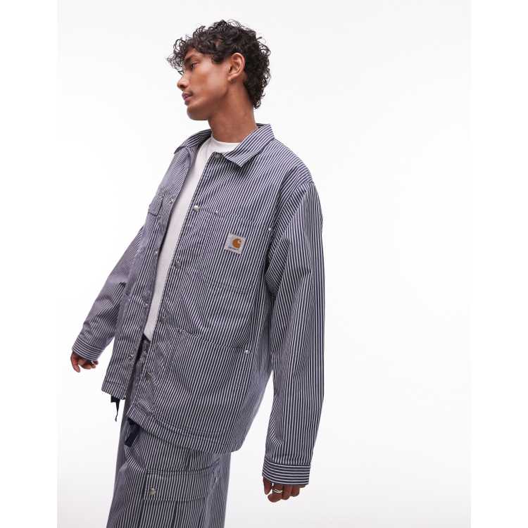Carhartt WIP notus stripe coach jacket in blue | ASOS
