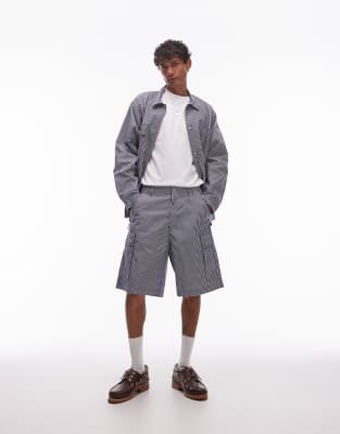 Carhartt Notus Stripe Coach Jacket In Gray
