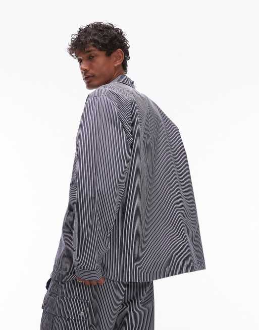 Carhartt WIP notus stripe coach jacket in blue | ASOS