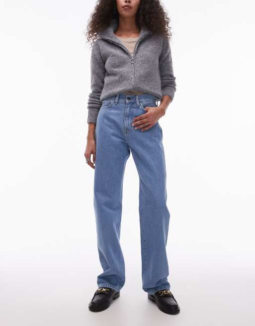 Carhartt WIP – Noxon – Gerade geschnittene Denim-Jeans in Mittelblau