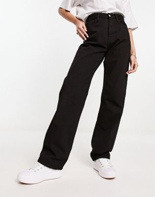 Carhartt WIP noxon high waist jeans in black - ASOS Price Checker