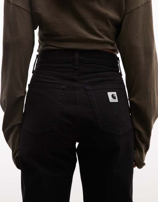 Carhartt WIP Noxon Straight-Leg-Jeans in schwarzer Waschung, 4 von 5