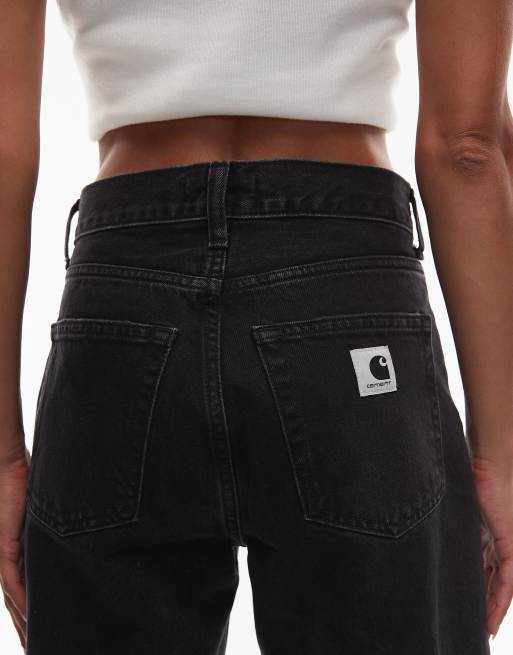 Carhartt WIP – Noxon – Svarta jeans med hög midja och raka ben, 5 av 5
